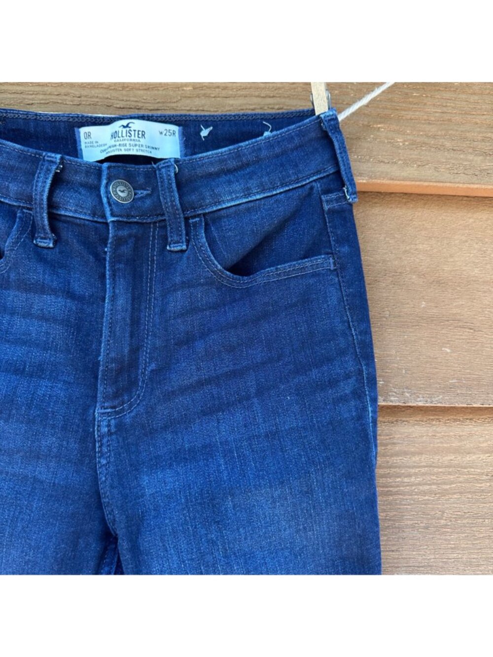 Hollister Curvy High-Rise Super Skinny Jeans W25R Dark Wash Denim Womens - Picture 6 of 12